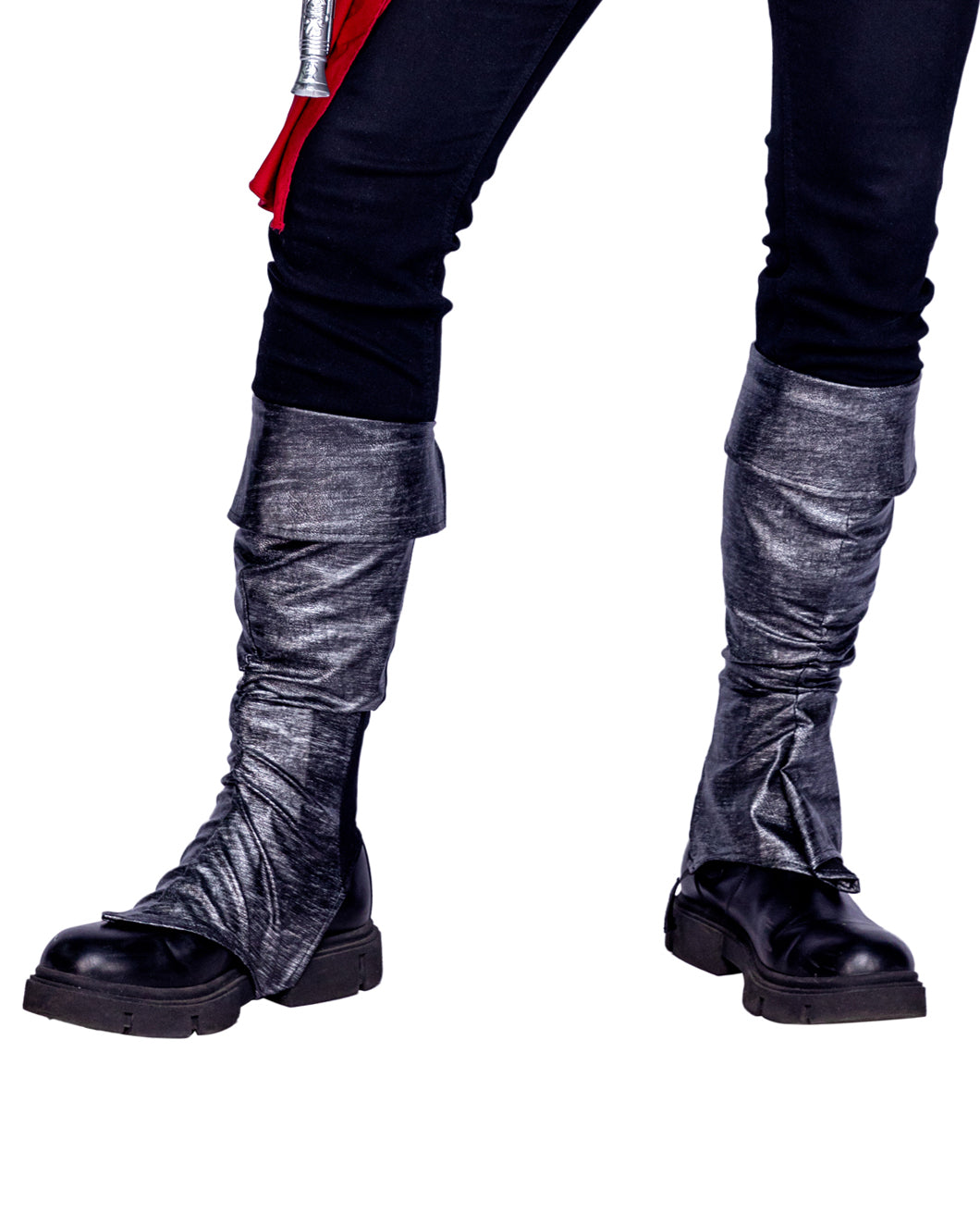 Pirate Boot Covers Black with Lace Up Back main image 1