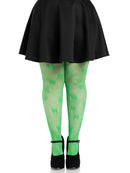 Green Clover Fishnet Tights