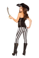 Pirate Corset Striped Pants Costume Set with Sword