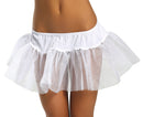 White Sheer Tulle Mini Petticoat Skirt