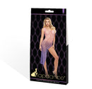 Pink-to-Violet Ombre One-Shoulder Fishnet Dress - view 2