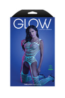 Timelapse Bodystocking in White/Blue