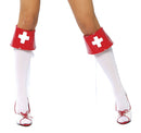 Red Cross Boot Cuffs for Nurse Costume