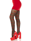 Polka Dot Cherry Tights in Black