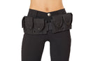 Black Tactical Utility Belt with Multi-Pocket Pouches
