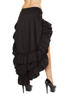 Black Ruffle High Low Skirt