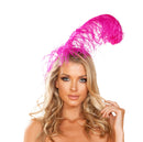 Hot Pink Ostrich Feather Headband