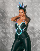Dark Unicorn Faux Leather Catsuit Harness Set