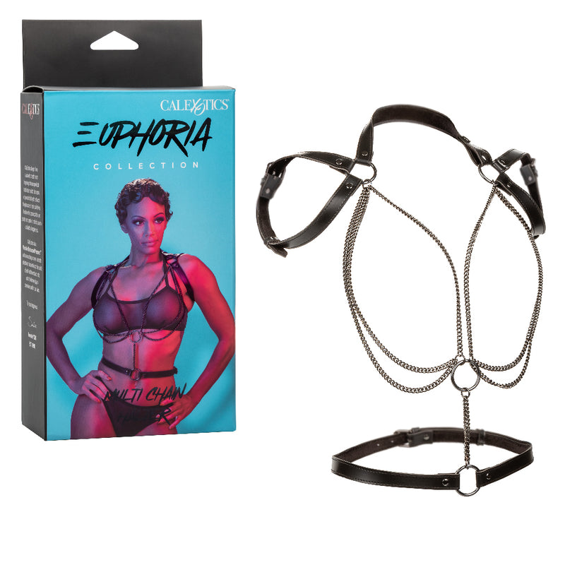 Euphoria Collection Multi Chain Halter in Black