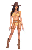 Sexy Cowgirl Sheriff Four Piece Costume Set