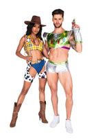 Sheriff Cutie Skimpy Cowgirl Three Piece Costume Set