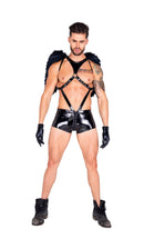 Dark Angel Black Vinyl Harness Set with Feather Wings