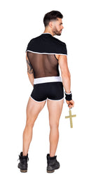 Sinful Priest Sheer Bodysuit Costume Set