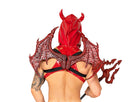 Red Devil Dragon Wings Costume Accessory Set