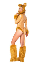 Lion Queen Vinyl Hooded Bodysuit with Tail