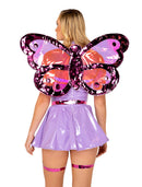 Holographic Butterfly Wings Costume Accessory Lavender Pink