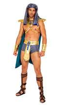 King Pharaoh Gold and Blue Skimpy Five Piece Costume Set