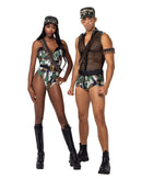 Sergeant Stud Army Mesh Zip Bodysuit Camo Set