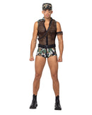 Sergeant Stud Army Mesh Zip Bodysuit Camo Set
