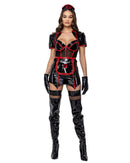 Black Patent Nurse Costume Set | Vinyl Bolero Dress & Apron