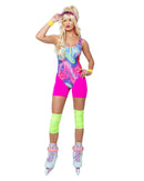 Retro Rollerblade Babe Costume Set