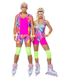 Retro Rollerblade Babe Costume Set