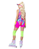 Retro Rollerblade Babe Costume Set