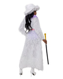 White Faux Fur Pimp Coat Set | High Roller Four Piece