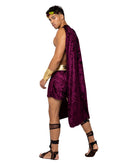 God of Wine Men's Burgundy Costume Set