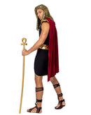 Pharaoh King Five Piece Costume Set Black Gold