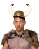 Viking Horned Helmet Gold Party Costume Hat