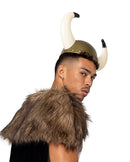 Viking Horned Helmet Gold Party Costume Hat