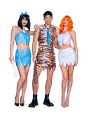 Yabba Dabba Hunk Tiger Print Tunic and Tie Costume Set