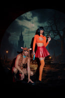 Velma Cut-Out Crop Top Mini Skirt Costume Set