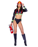 Fire Chief Skimpy Crop Top Thong and Hat Set