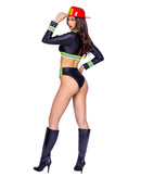 Fire Chief Skimpy Crop Top Thong and Hat Set