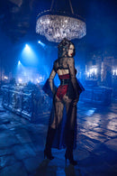 Black Widow Vampire Set Sheer Spiderweb Lace Bodysuit Skirt