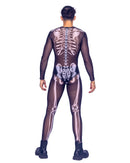 X-Ray Skeleton Catsuit One Piece Halloween Bodysuit