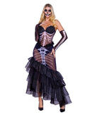 Dark Mermaid Skeleton Gown Set | Sheer Bones Costume