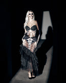 Dark Mermaid Skeleton Gown Set | Sheer Bones Costume