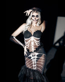 Dark Mermaid Skeleton Gown Set | Sheer Bones Costume