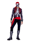 Skeleton Pirate Costume Set Dead Crew Skull Brocade