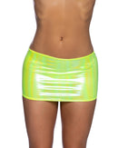 Metallic Iridescent Mini Skirt - view 2