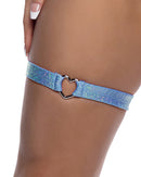 Shimmer Heart Hardware Thigh Garter - view 2