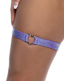 Shimmer Heart Hardware Thigh Garter