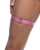 Shimmer Heart Hardware Thigh Garter - view 7