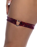 Shimmer Heart Hardware Thigh Garter - view 5