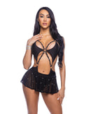 Rhinestone Strappy Cutout Romper - view 7