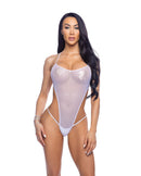 Holographic Fishnet High-Cut Romper - view 4