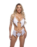 Sequin and Fringe Halter Set